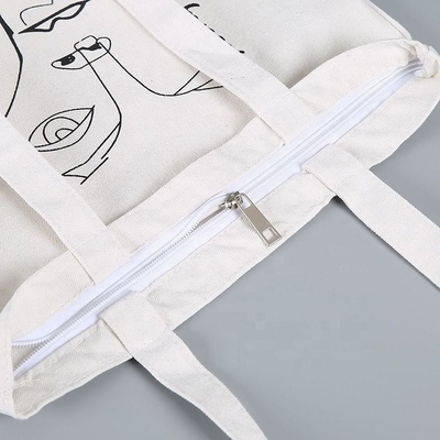 Customized Color Recycled Shopper Grocery Canvas Calico Tote Bags