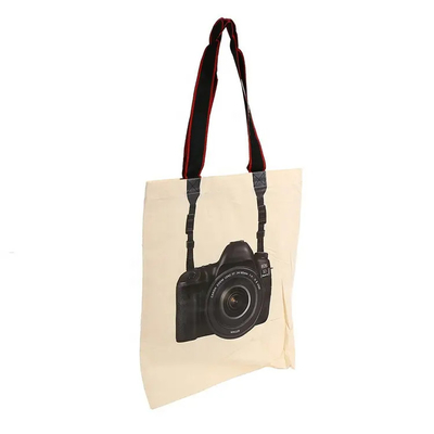 Customizable Screen Printing Camera Shopping Tote Bag for Durable and Personalized