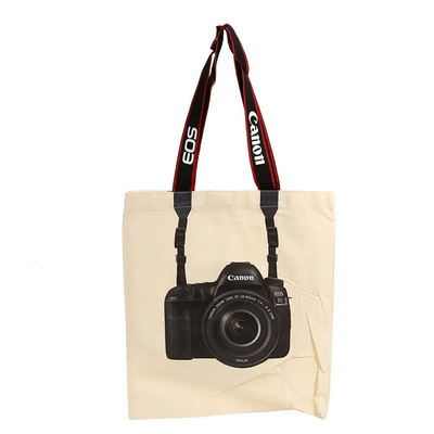 Customizable Screen Printing Camera Shopping Tote Bag for Durable and Personalized