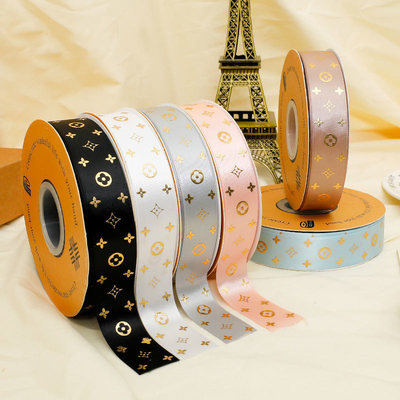 Solid Color Stain Box Gift Wrapping Packaging Flower Wedding Ribbon with Satin Fabric