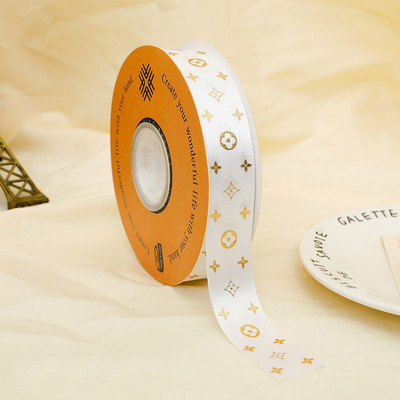 Solid Color Stain Box Gift Wrapping Packaging Flower Wedding Ribbon with Satin Fabric