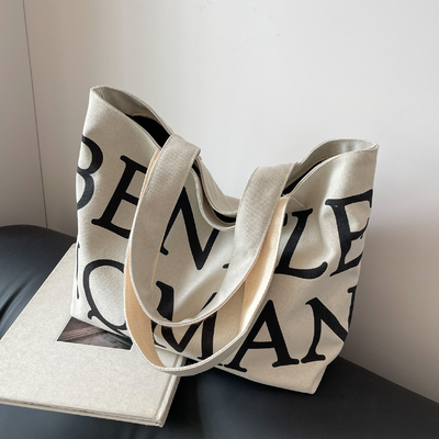 Cross-border Women's Underarm Tote Bag with Explosive Letter Print and Large Capacity
