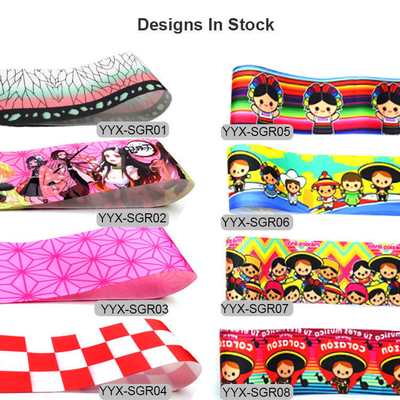 100% Polyester Single Face Designer Grosgrain Ribbon Stripe 3 Inch