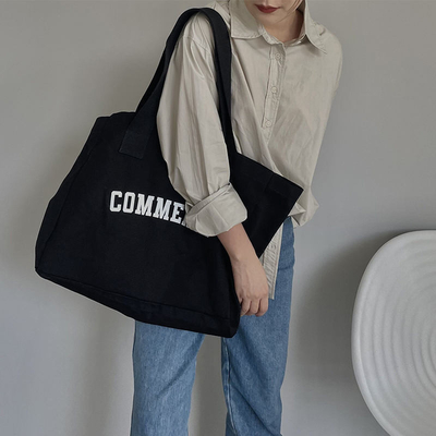 Eco-friendly Oversized Canvas Tote Bag for Shopping Custom Logo and OEM/ODM Acceptable