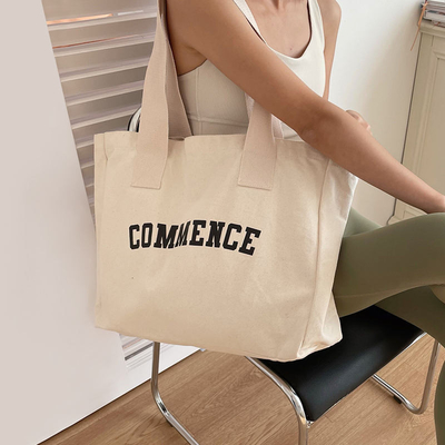 Eco-friendly Oversized Canvas Tote Bag for Shopping Custom Logo and OEM/ODM Acceptable