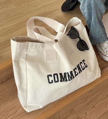 Eco-friendly Oversized Canvas Tote Bag for Shopping Custom Logo and OEM/ODM Acceptable
