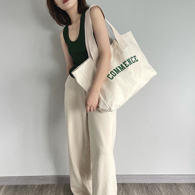 Eco-friendly Oversized Canvas Tote Bag for Shopping Custom Logo and OEM/ODM Acceptable