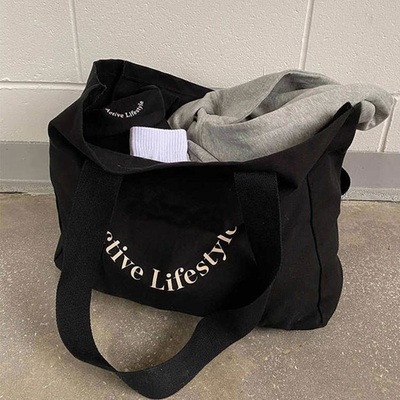 Customized Logo Eco Friendly Heavy-duty Oversize Large Grocery Cotton Canvas Tote Bag