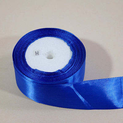 Christmas Gift Packing Blue 100% Polyester Grosgrain Ribbon with and Single Face Style