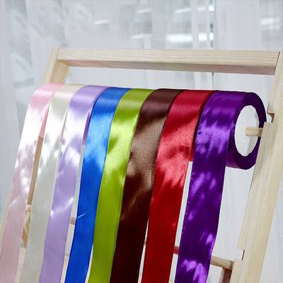 Christmas Gift Packing Blue 100% Polyester Grosgrain Ribbon with and Single Face Style