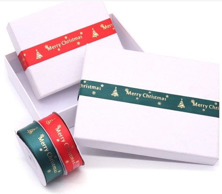 Merry Christmas Alphabet Woven Edge Ribbon for Custom Festival Roll Decoration