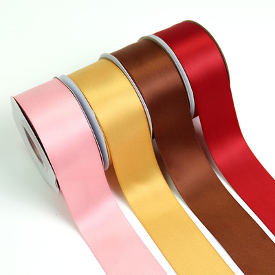 Custom Pattern Double Face 100% Polyester RPET Satin Ribbon Roll for Durable Packaging