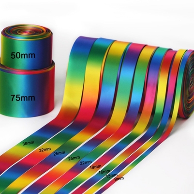 Soft Touch RIBBONS Single Face Double Face Rainbow Satin Ribbon Grosgrain Ribbon