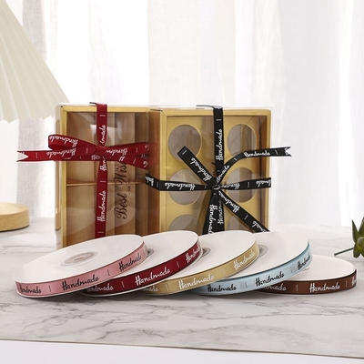 Wedding Decorations Custom Handmade Logo Satin Ribbon with Single Face