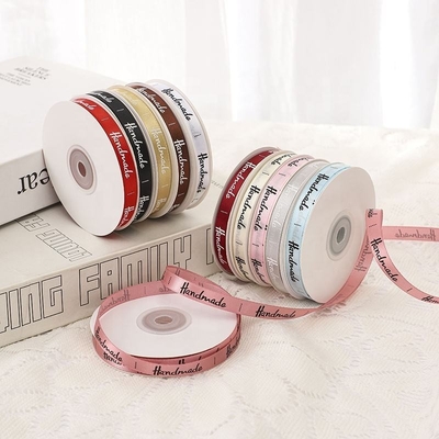Wedding Decorations Custom Handmade Logo Satin Ribbon with Single Face