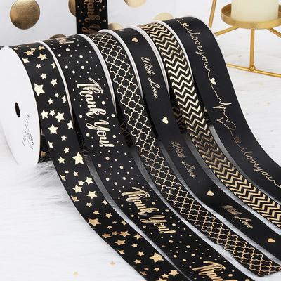 100% Polyester Custom Printed Grosgrain Ribbon Single Face