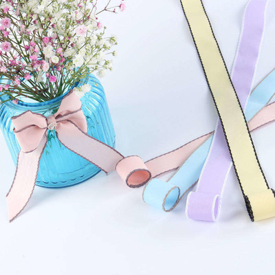 Single Face Ivory Satin Car Ribbon Bows for Wedding Hair Accessories