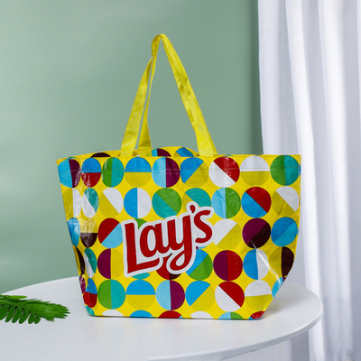 Eco-friendly Snakeskin Composite Plastic Color Printing Woven Bag for Customer Needs