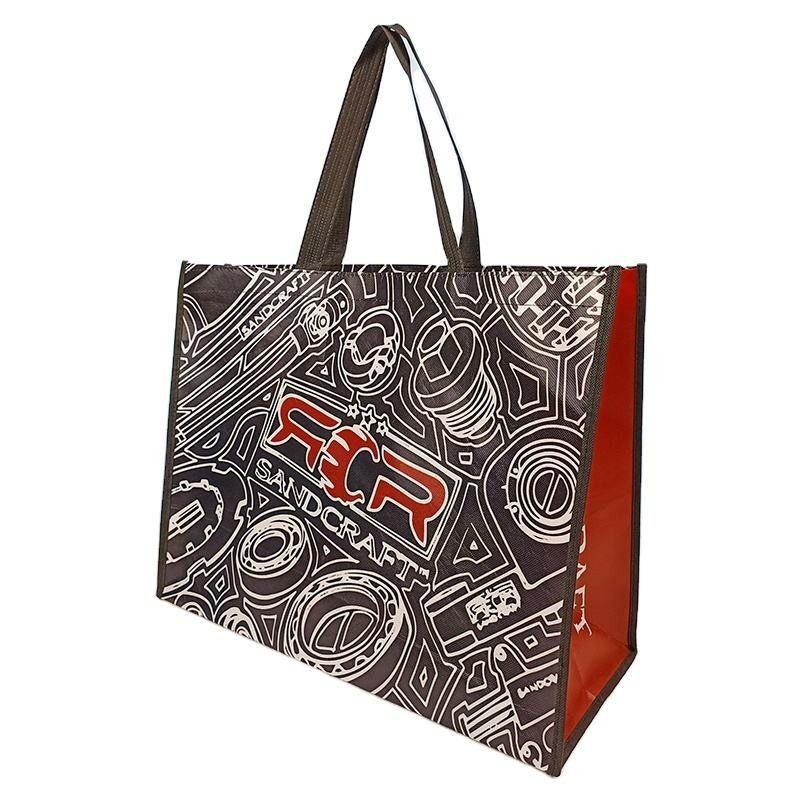 30*10*40 black Die cut non-woven grocery shopping tote bag
