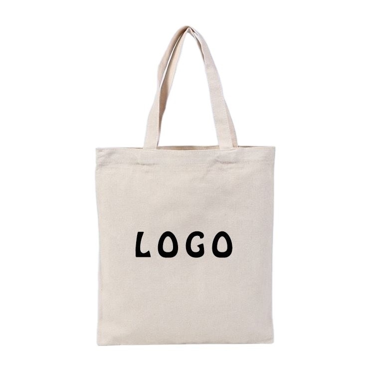 Exhibition Custom Printed Eco Recycled Blank Shopping Bag Plain Organic Cotton Canvas Tote Bag With Logo