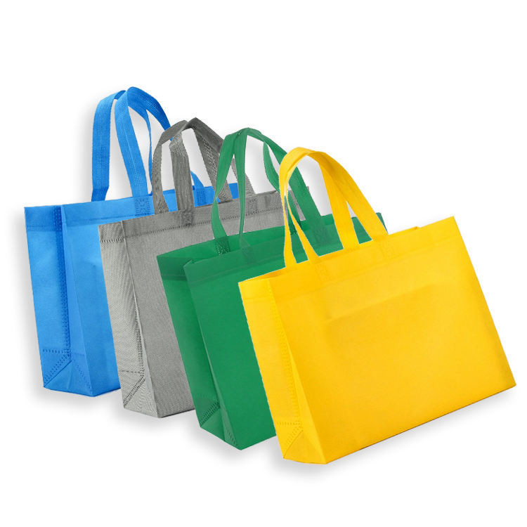Eco Reusable Tote Custom Plaid Non Woven Shopping Bag with Ultrasonic Technology