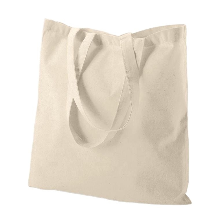 Plain Blank Organic Calico Cotton Canvas Grocery Shopping Tote Bag Custom Logo Size Printed