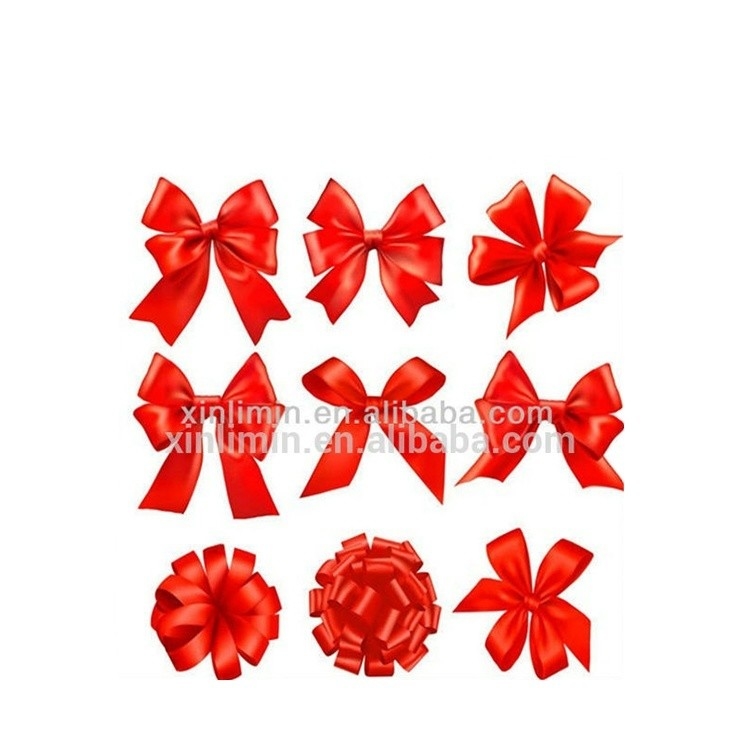 Minimum Quantity Required Customizable Red Mini Ribbons for All Kinds of Gift Boxes