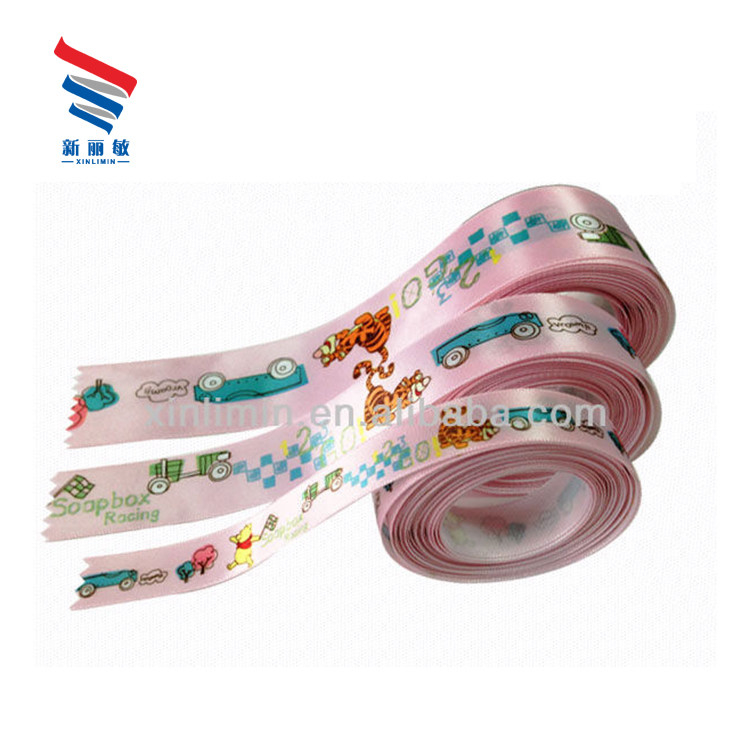 Low Minimum Custom Printed 3 Inch Satin Ribbon Tape Wired Colour Printer Accessory
