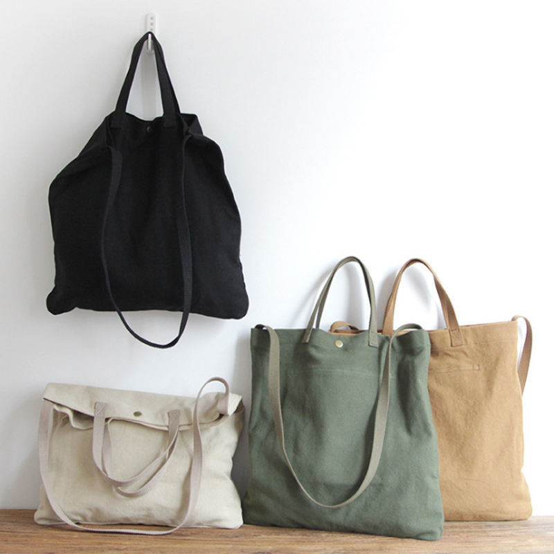Promotion Womens Natural Durable Cotton Canvas Shopping Tote Bag For Business Shopping