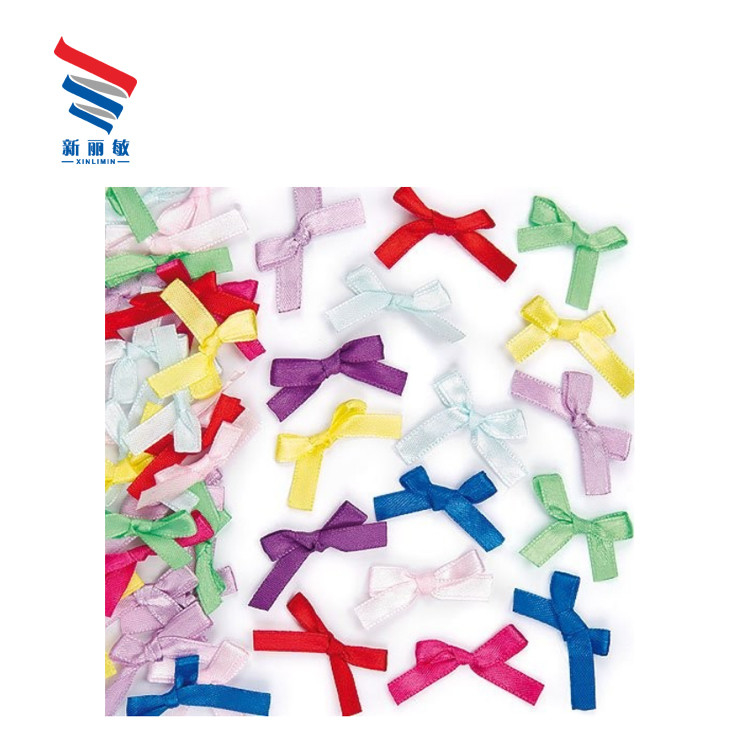 100% Polyester Pre Made Mini Satin Ribbon Bow for Lingerie Customizable and OEM Welcome