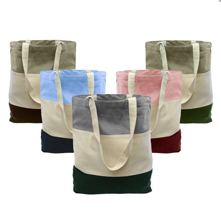 Custom Printed Cotton Canvas Shopping Carry-On Bag with Recycled Features Any Size