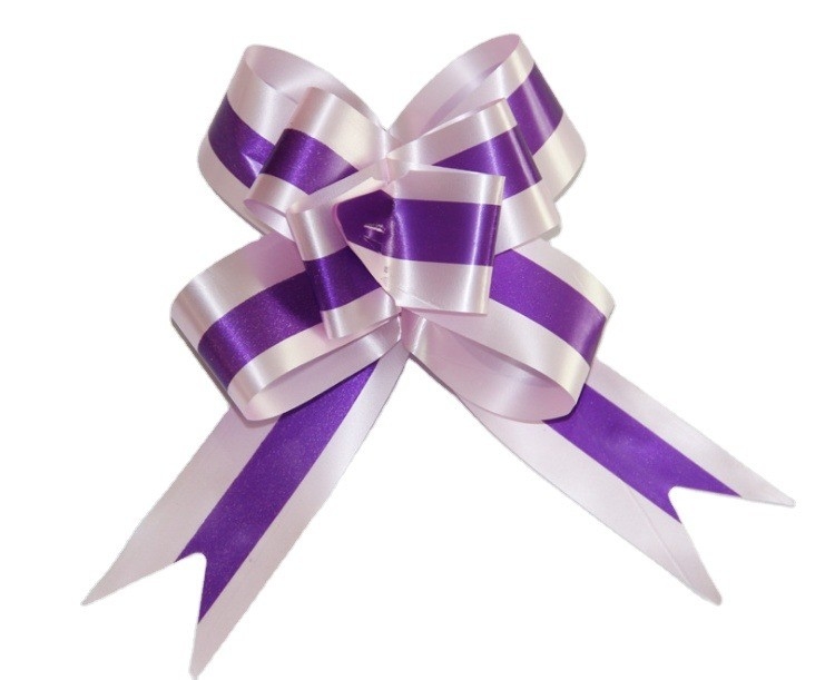 Nice and Fastness Colour Organza Pull String Bows for Wedding Party in Satin Material