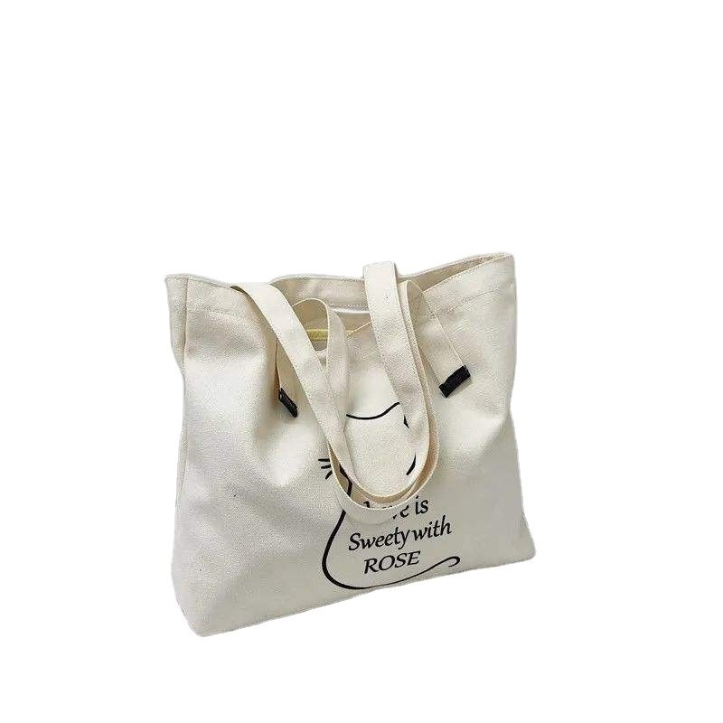 Versatile and Eco-Friendly Custom Cotton Canvas Grocery Bag Beach Tote Shopping Bag