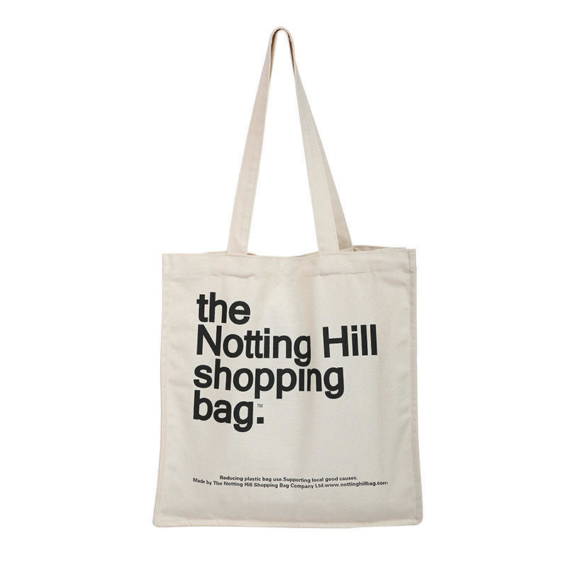 Custom Logo Printed Reusable Canvas Shopping Cotton Tote Bags with Interior Pocket
