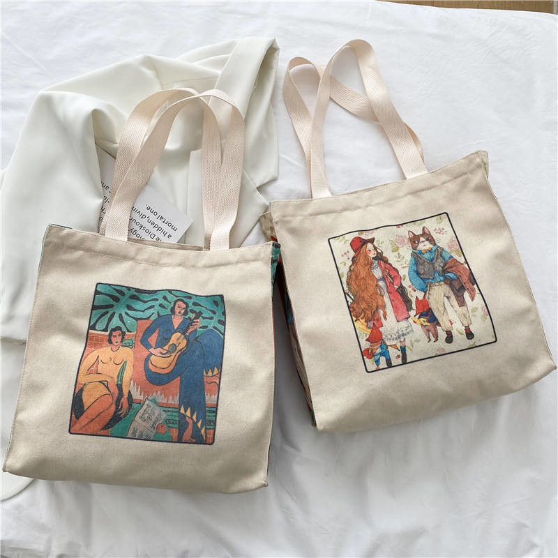 OEM Customized Heavy-duty Cotton Canvas Shopping Tote Bag with Customized Logo Design