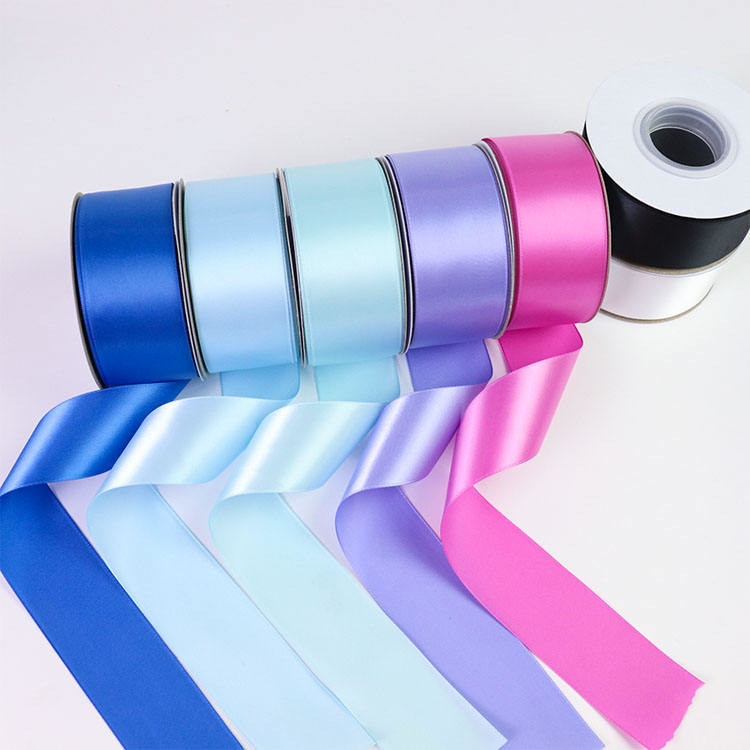 100% Polyester Single Face Satin Ribbon in 196 Custom Colors 38mm 50mm 100 Yards/Roll