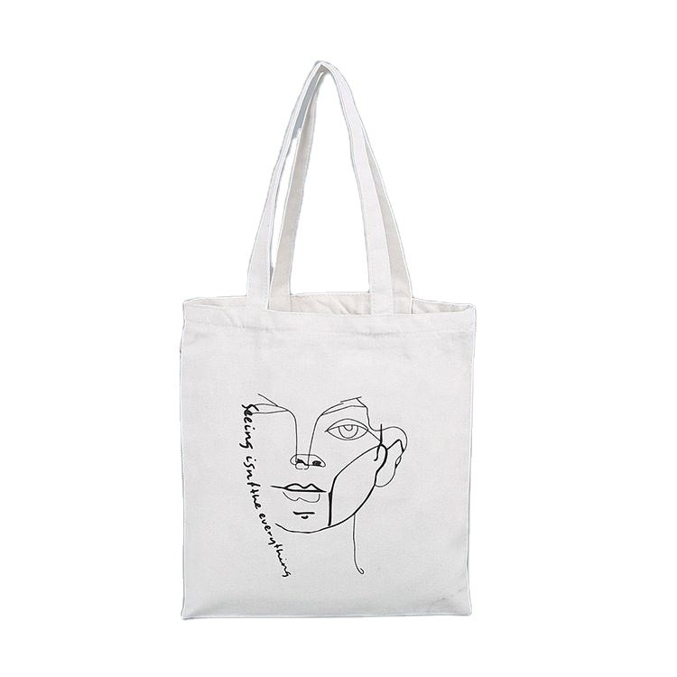Customized Color Recycled Shopper Grocery Canvas Calico Tote Bags
