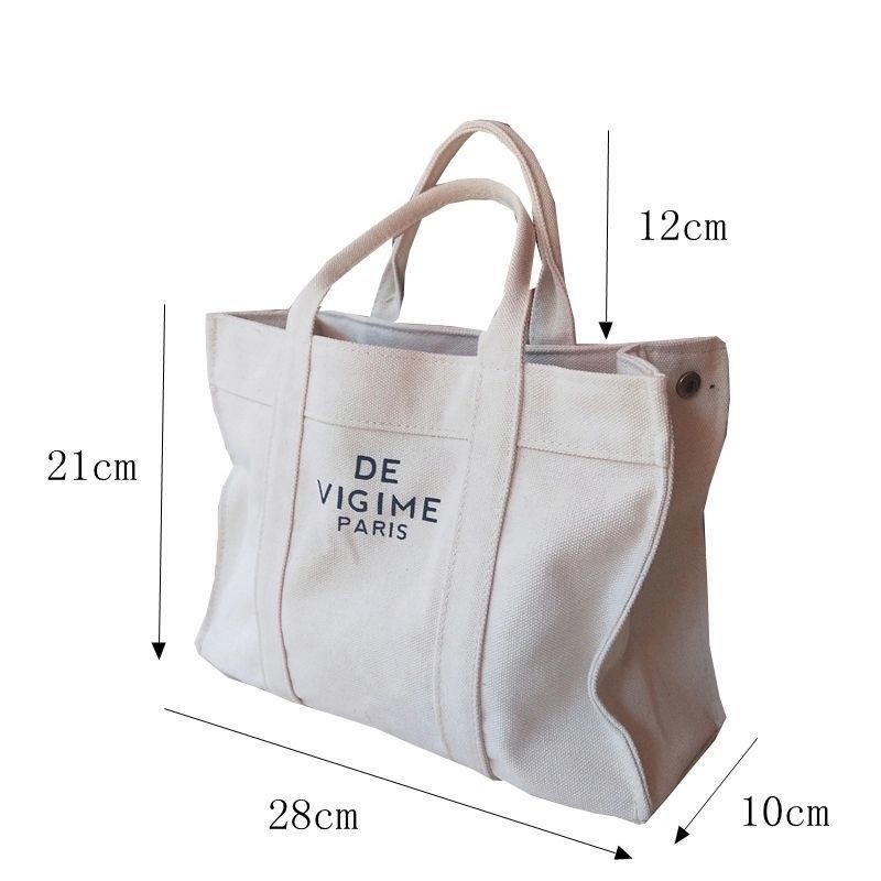 Thick Fabric Large Capacity Customizable Eco-Friendly Cotton Canvas Tote Shopping Bag