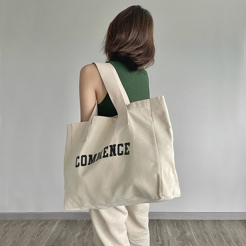 Eco-friendly Oversized Canvas Tote Bag for Shopping Custom Logo and OEM/ODM Acceptable