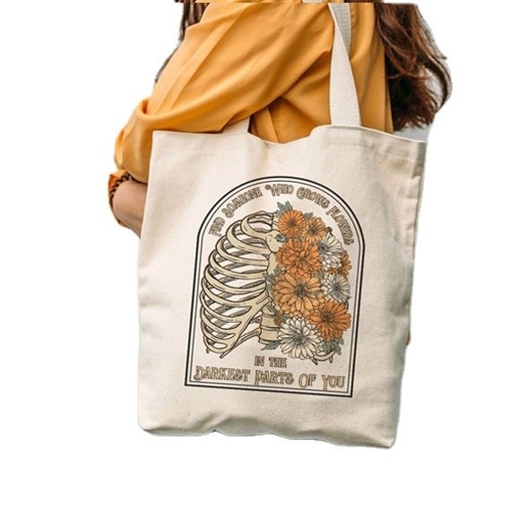 Customized Logo Large Organic Cotton Canvas Grocery Shopping Tote Bag for OEM/ODM