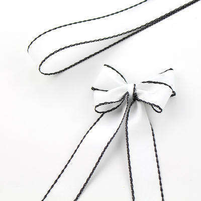 Single Face Ivory Satin Car Ribbon Bows for Wedding Hair Accessories